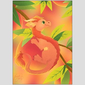 Print - Peach Dragon