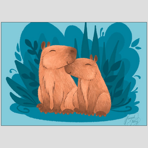 Print - Capybara Love