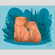 Load image into Gallery viewer, Print - Capybara Love