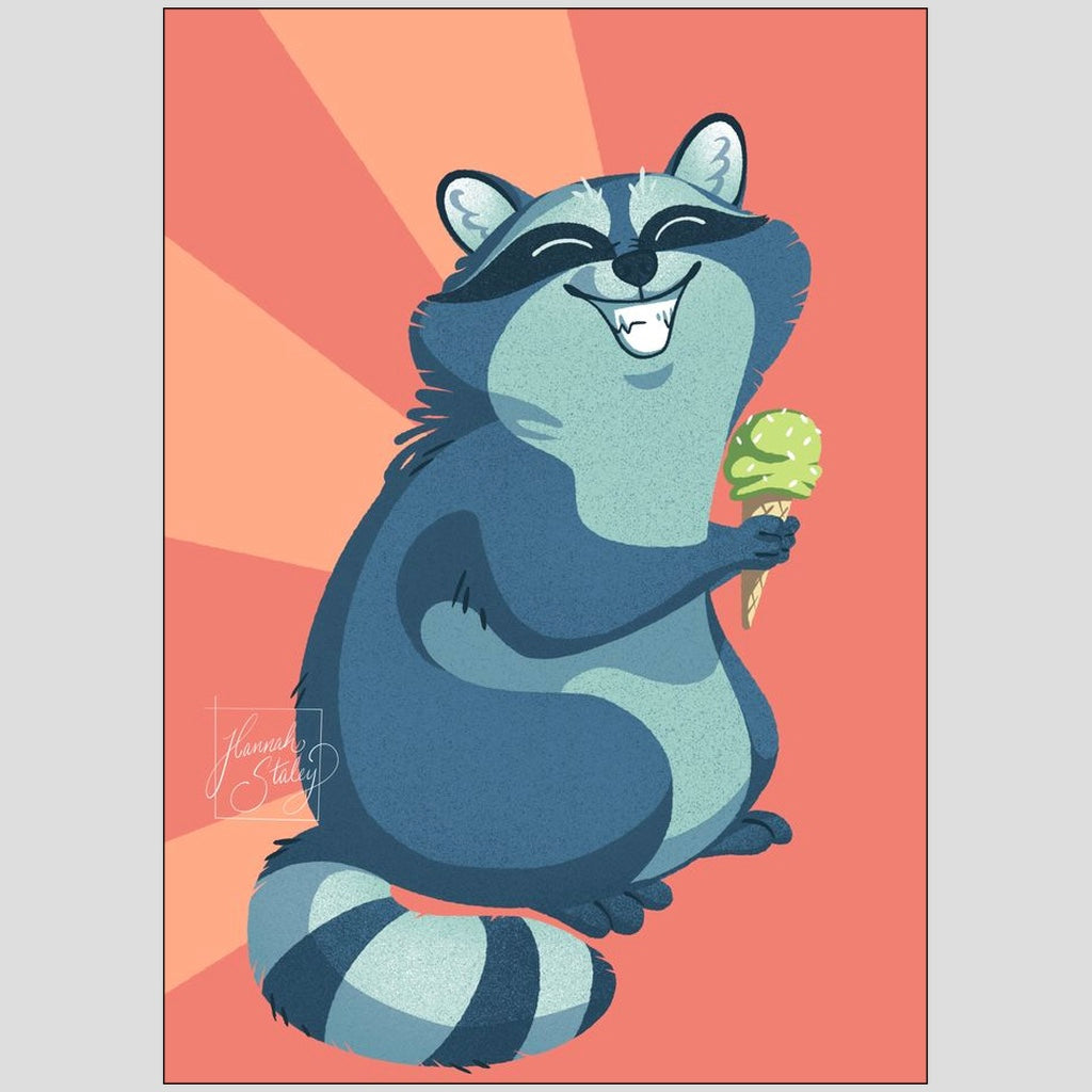 Print - Cheeky Raccoon